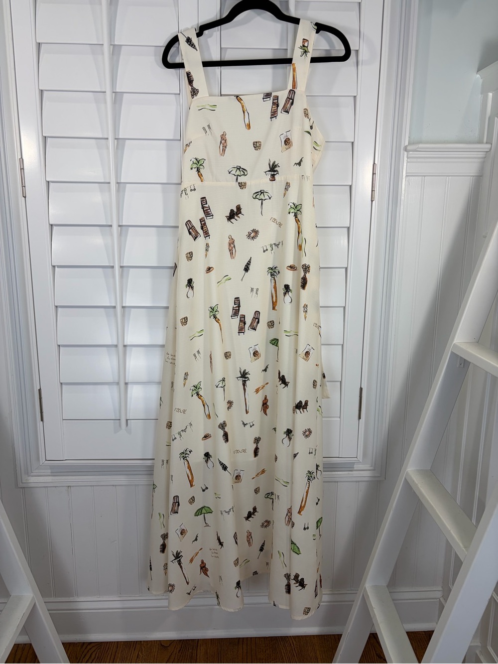 NEW Commense Tropical Print Knotted Maxi Dress (M) - Picture 6 of 12